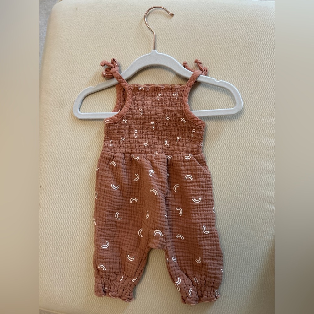 Grayson Mini smocked linen romper
